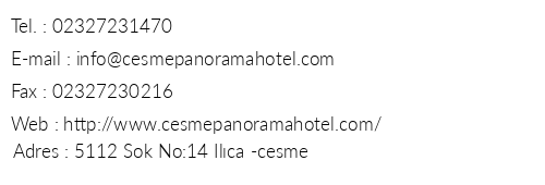 eme Panorama Hotel telefon numaralar, faks, e-mail, posta adresi ve iletiim bilgileri